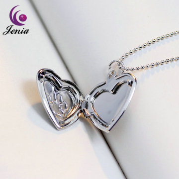 Jenia Lady Fashion Jewelry Design Photo Locket Heart Locket Pendant