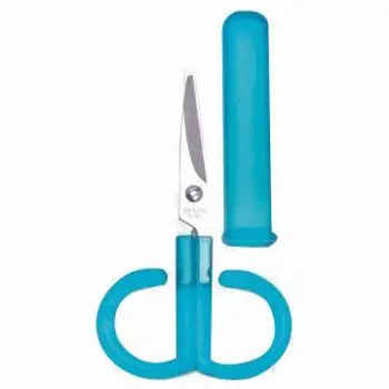 Transparent Plastic Handle Safety Scissors