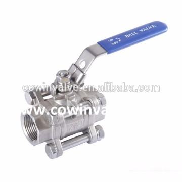 Stainless Steel 3 pc Ball Valver china manufacture