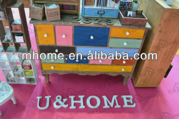 Vintage beautiful outdoor solid wood kitchen cabinet with drawers