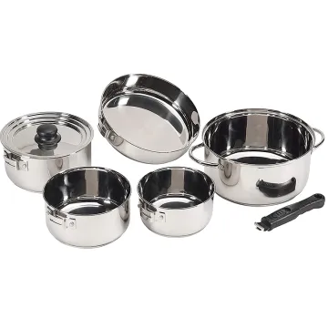 Convenient to Receive Cookware Set Detachable Handle Stainless Steel Soup Pot Pan Set