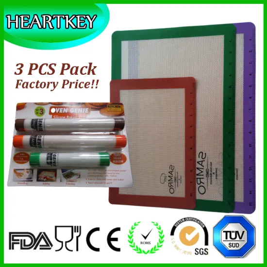 Non stick silicone baking mat sheet, silicone mat with custom printing wholesale