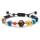 Gemstone Planetary bracelet Natural Stone Quartz Elastic Adjustable Bracelet for Men Women