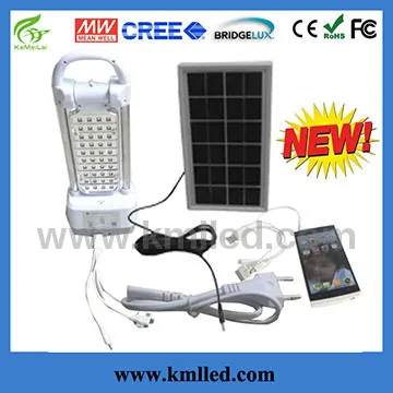 Rechargeable Solar LED Table Lamp with 4 Interface Mobile Phone USB