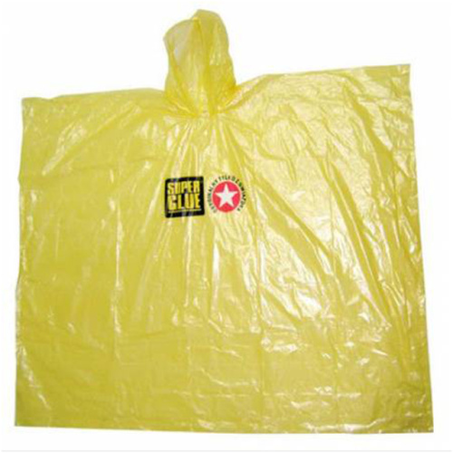 Promotionele regenponcho met aangepast logo