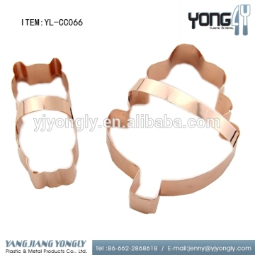 2pcs stainless steel cookie cutter set with chrismas tree shape handle