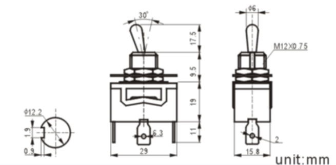 KN3(C)-103AP-1 toggle switch