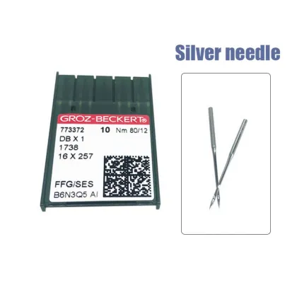German Groz-Beckert Computerized Lock Stitch Machine Needles: DB*1, Gold, Heat-Proof