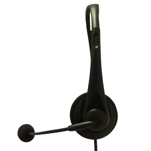 Headphone pusat panggilan satu sisi dengan mikrofon