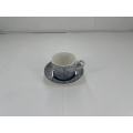 ceramic coffee cup with tray