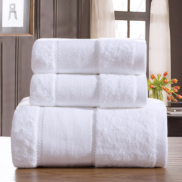 Luxury Plain White Face Hand Hotel Bath Towel