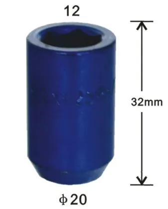 Blue 6 point tuner acorn lug nuts