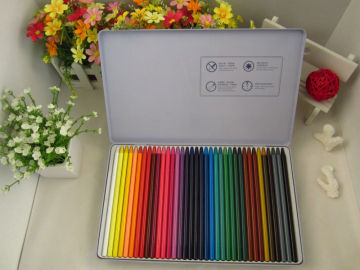woodless colored pencils with end dip/36 colors metal box /Senior no-wooden colored pencil