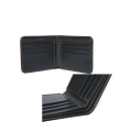 RFID Black Carbon Fiber Plånbok med äkta läder
