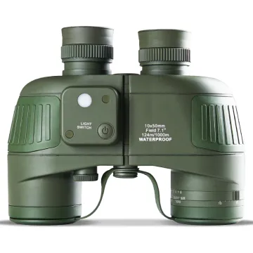 Professional Waterproof Nohawk Telescope: 10X50 Binoculars with Compass Rangefinder for Hunting and Long Range Observation