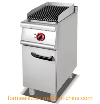 Vertical Electric Grill 6kw Floor-Stand Electric Lava Rock Grill with Cabinet