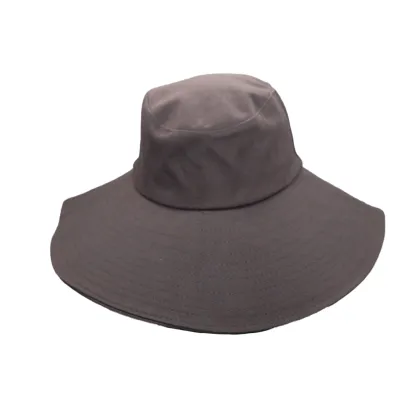 Classic Grey Fisherman Hat with Wide Brim
