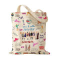 Reusable Canvas Tote Bag With Pockets And Zipper