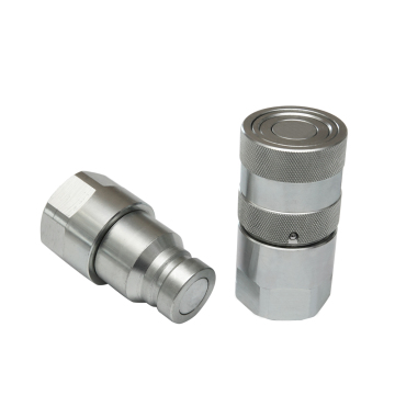 Flat Face Hydraulic Quick Coupling Carbon Steel for Printing Industries - Air Compatible
