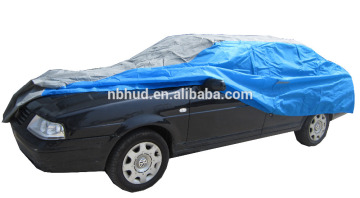4 Layer Non woven Blue & Gray Car Cover Dust Proof UV Resistant