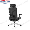 Folding Chair Black Adjustable Height Mesh Office Chair With Headrest Factory