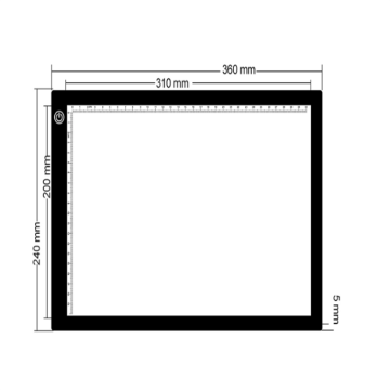 Caixa de luz LED com brilho regulável suron com USB