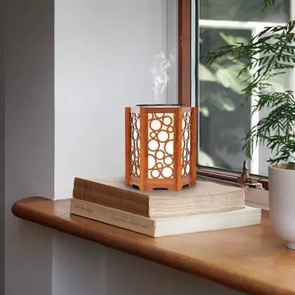 2800K Wood Switch Control Aroma Wax Warmer Lamp