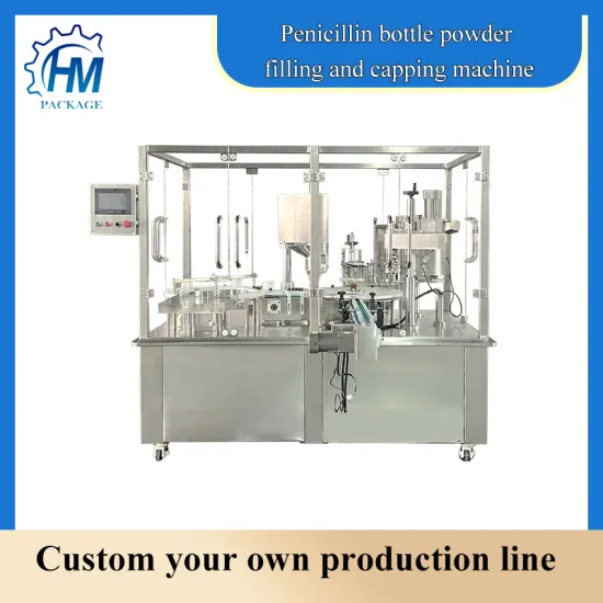 Vial glass bottle filling sealing machine for medical pharmaceutical powder cosmetic