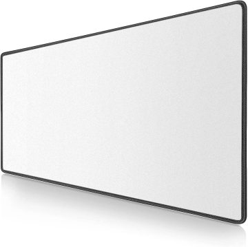 Customizable Extended White Gaming Mousepad with Smooth Surface for Sublimation Printing