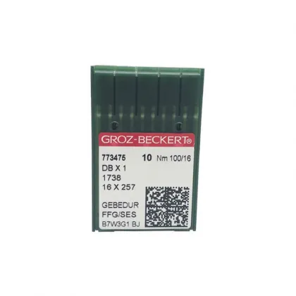 German Groz-Beckert Computerized Lock Stitch Machine Needles: DB*1, Gold, Heat-Proof