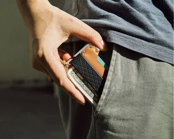 With Card Holder Leather Money Clip For Men