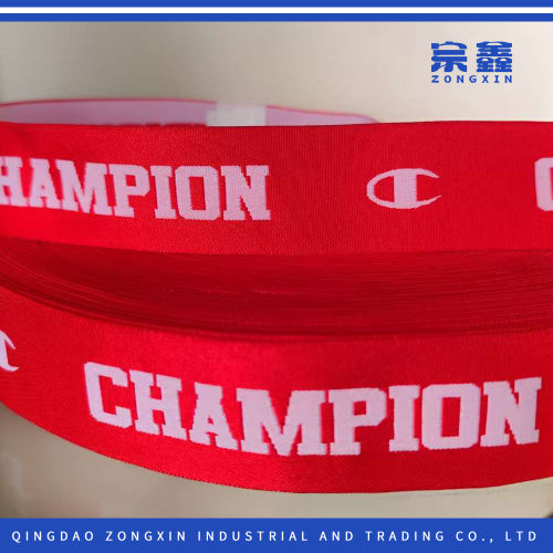 Tecido jacquard de nylon brilhante com logotipo CHAMPION