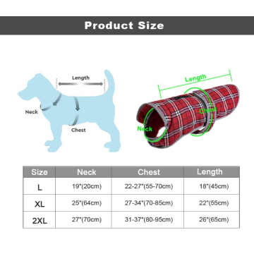 Manteaux de chien à carreaux britanniques pour chiens de grande taille moyenne