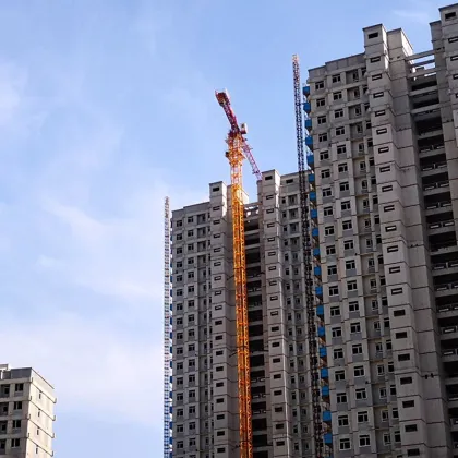 The tower crane exquisite workmanship