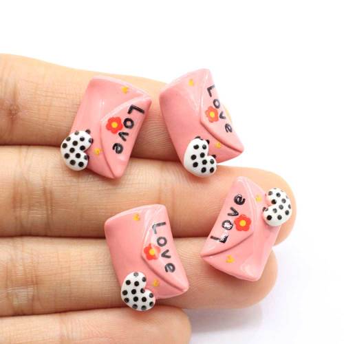 100 sztuk Kawaii torebki koraliki z żywicy rzemiosło dekoracyjne Flatback Cabochon Scrapbooking Fit ozdoby do telefonu akcesoria zrób to sam