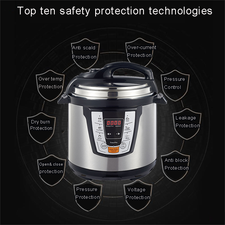 Multi-functional kitchenware i pressure cooker aluminium