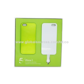 External Battery Case for iPhone 5, 5.1V/800mAh Rated Input