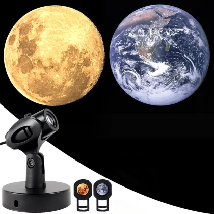 USB Mini Moon Lamp Projector Night Light