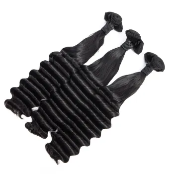 Fumi Hair Deep Curly Weave Super Double Drawn Brazilian Virgin Human Hair Extension