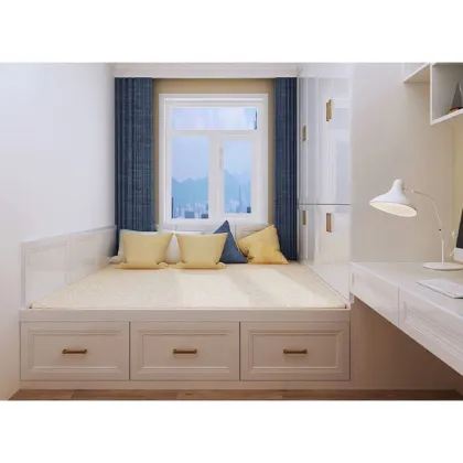 ISO 9001 Certified Modern Bedroom Storage Solid Wood Multifunctional Massage Tatami Bed