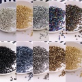 10g Golden Color 1.5mm Mini Glass Bugle Beads 15/0 Plating Glass Seed Beads Tube For DIY Jewelry Knitting Embroidery Craft