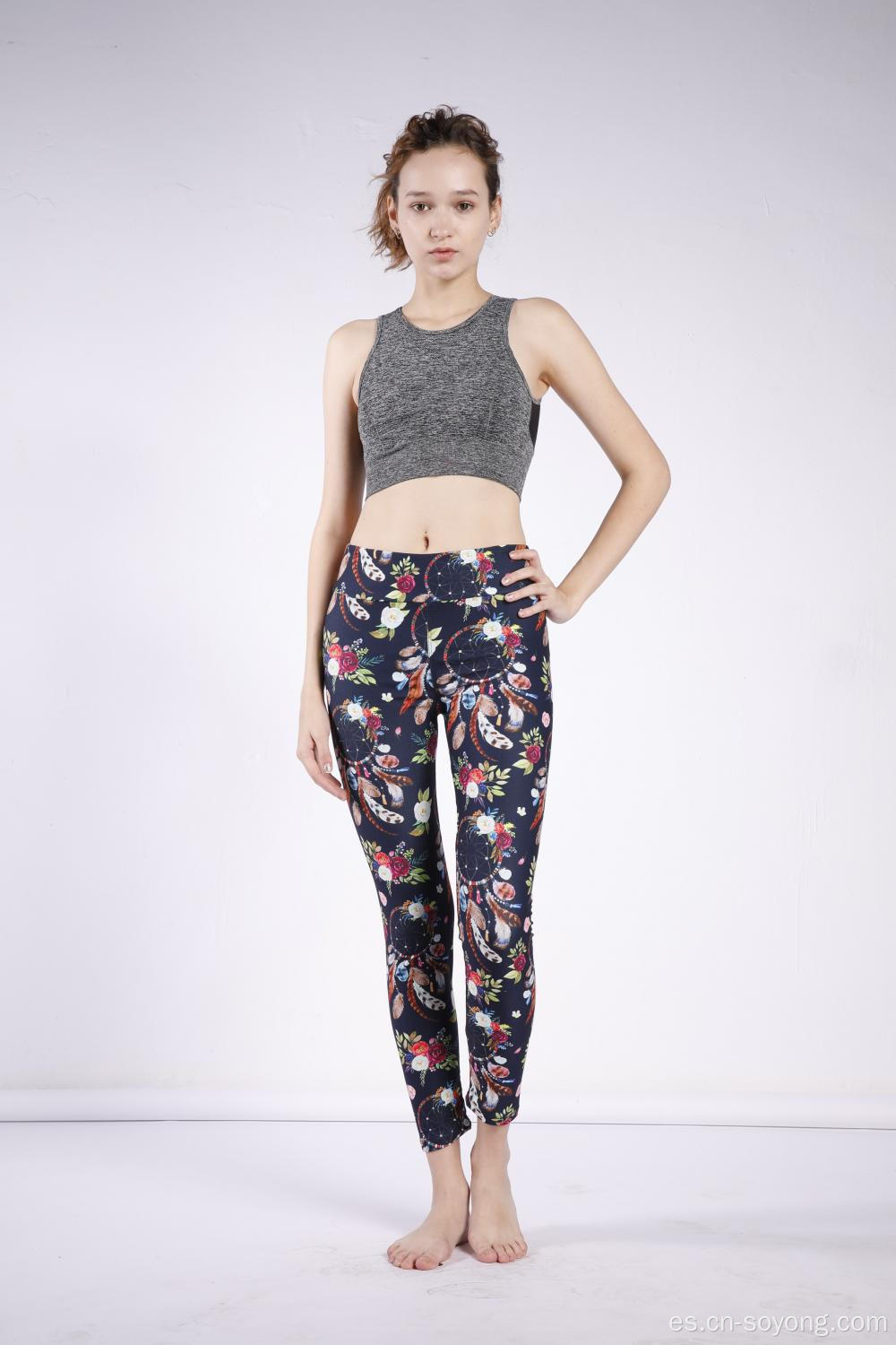 Leggings elásticos de cintura alta estampados Catcher para mujer