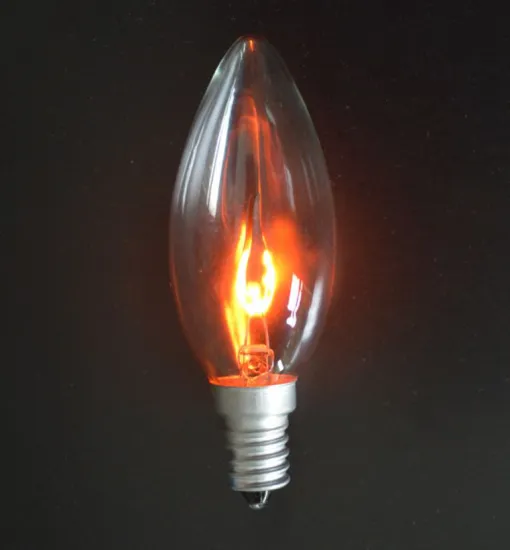 Clear Cover Incandescence LED Flickering Flame Light Bulb C35 220V