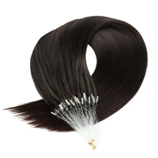 Hot Selling premium seamless colorful remy natural mink microlink loop ring hair extensions