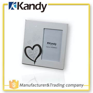 Kandy UniK Customized package classical heart simple white mdf photo frame