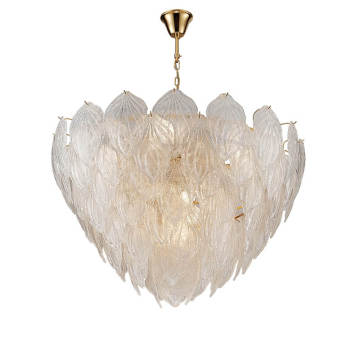 Luxury Modern Chandeliers Luxury Glass Leaf Pendant Lamp Crystal Leaf Chandelier Factory