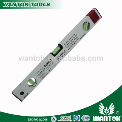 Silver anodized surface spirit level aluminum spirit level
