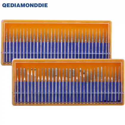 30Pcs Mini Drill Dremel Accessories Electroplated Diamond Grinding Heads