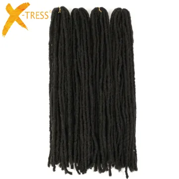 X-TRESS Straight 2# Afro Pre Stretched Synthetic Braiding Hair Bundle For Women Daily Heat Resistant Crochet Braid Hair Supplier