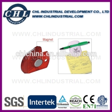 High quality plastic magnetic clip with pen holder